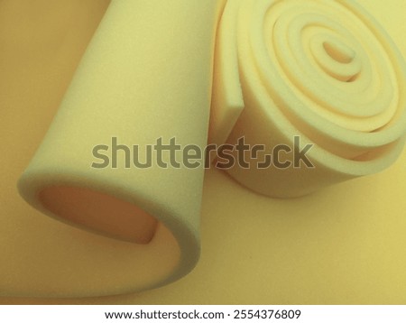 Similar – Image, Stock Photo Twisted yellow beige creamy surface texture pattern shape.Template for presentation,logo,banner.Two colors,geometric shapes,simple mockup,minimal design elements,abstract 3d render of composition.