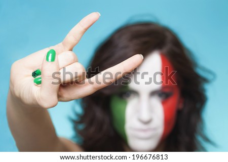Beautiful italian supporter gesture