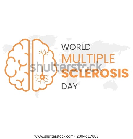 World Multiple Sclerosis Day vector illustration suitable for poster, banner, card, social media post, etc