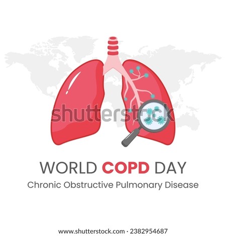 Vector graphic of World COPD Day or Chronic Obstructive Pulmonary Disease Day