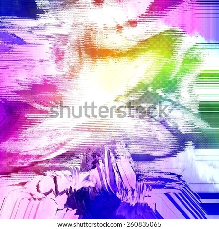 Mixed media texture, grunge halftone background, rainbow colored spectrum
