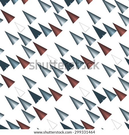 Colored triangular  pattern on white background