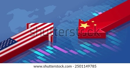 Trade wars between the United States and China.