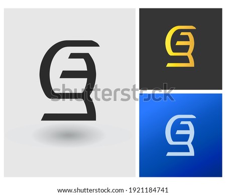 SB SE initial based Logo Design in Gradient Colors. Creative Modern company logo. Vector Icon Logo idea Illustration. Stock foto © 