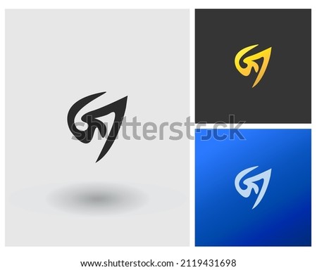 alphabet letters monogram icon logo GA GJ Stock fotó © 