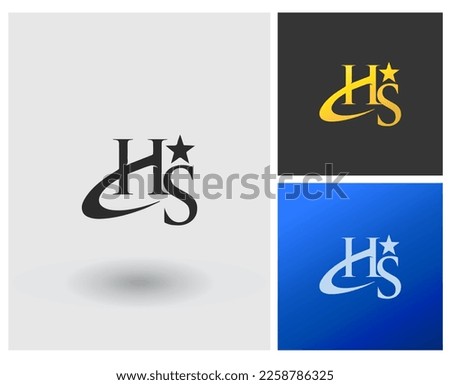 Logo HS or CHS Letter shape monogram style