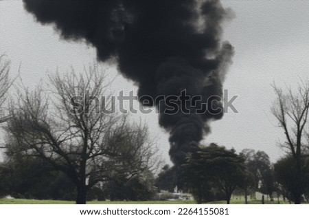 ohio east palestine chemical train crash in february 3, 2023. Ohio disaster. Stock foto © 