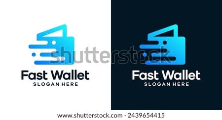 Payment wallet logo design template with quick fast graphic design vector. icon, symbol, creative.