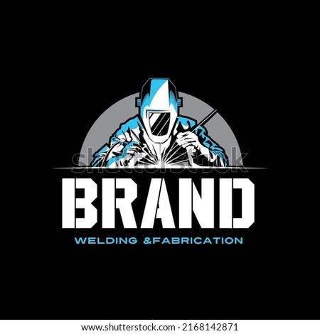 Welder Welding Fabrication Tig Welding logo design template