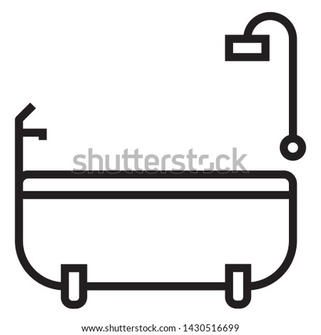 bathroom tub water icon design