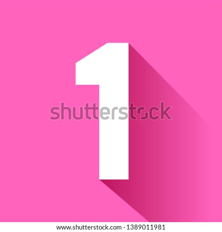 Number one poster logo on pink background