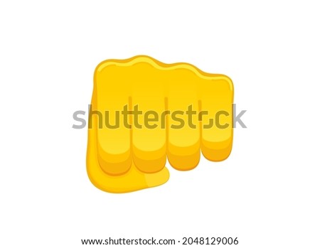 Oncoming fist icon. Hand gesture emoji vector illustration
