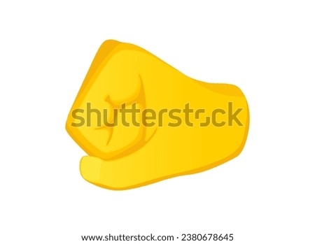 Design of left pointing yellow fist icon. Hand gesture emoji vector illustration
