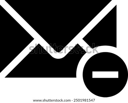 Email icon with minus symbol