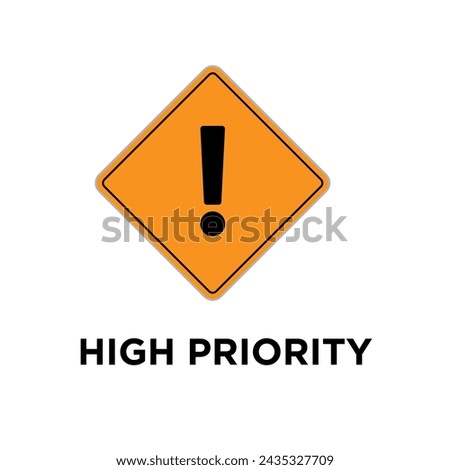 High Priority Icon. Attention Symbol. 