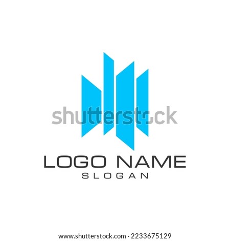 Abstract Doors, Windows, Real Estate, Building, Technology, Internet, Glass Logo Symbol with Modern Style Usable for Company or Business