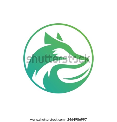 fox head vector logo for social media logos and others