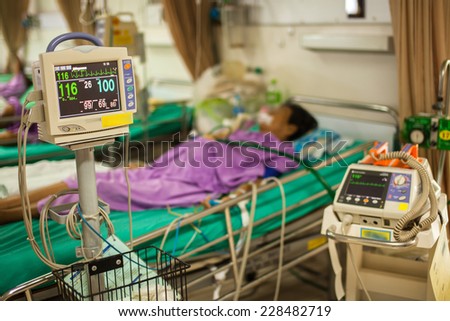 Intensive Care Unit with the patient