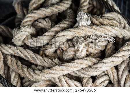 vintage rope closeup.
