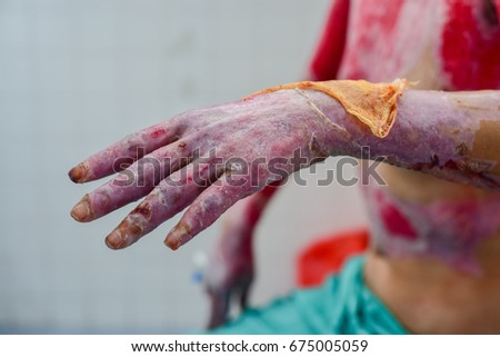 Similar – Image, Stock Photo Man with burning fire in dark cave