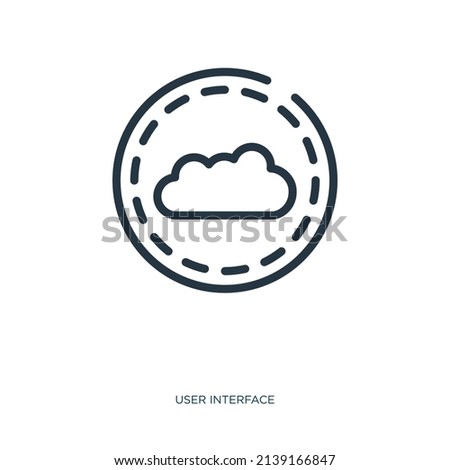  thin line icon. cloud, network linear icons from user interface concept isolated outline sign. Vector illustration symbol element for web design and apps.