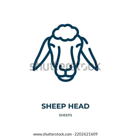 Sheep head icon. Linear vector illustration from sheeps collection. Outline sheep head icon vector. Thin line symbol for use on web and mobile apps, logo, print media.