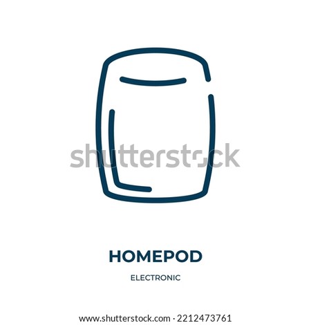 Homepod icon. Linear vector illustration from electronic collection. Outline homepod icon vector. Thin line symbol for use on web and mobile apps, logo, print media.