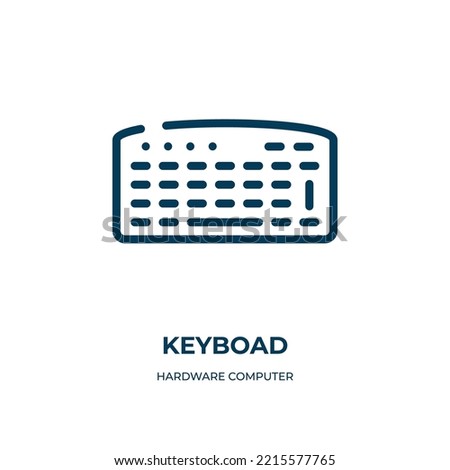 Keyboad icon. Linear vector illustration from hardware computer collection. Outline keyboad icon vector. Thin line symbol for use on web and mobile apps, logo, print media.