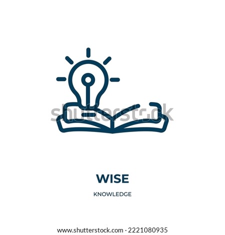 Wise icon. Linear vector illustration from knowledge collection. Outline wise icon vector. Thin line symbol for use on web and mobile apps, logo, print media.