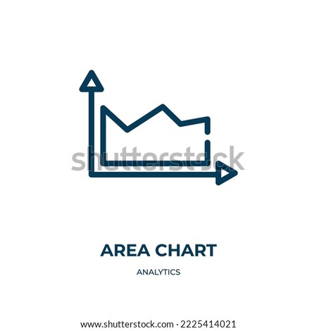 Area chart icon. Linear vector illustration from analytics collection. Outline area chart icon vector. Thin line symbol for use on web and mobile apps, logo, print media.