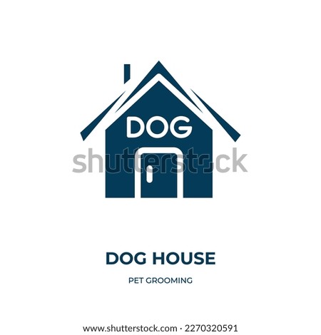 dog house vector icon. dog house, pet, paw filled icons from flat pet grooming concept. Isolated black glyph icon, vector illustration symbol element for web design and mobile apps