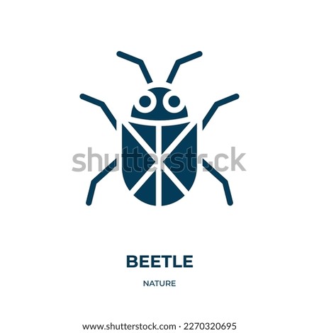 beetle vector icon. beetle, insect, bug filled icons from flat nature concept. Isolated black glyph icon, vector illustration symbol element for web design and mobile apps