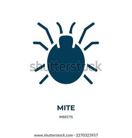 mite vector icon. mite, insect, bug filled icons from flat insects concept. Isolated black glyph icon, vector illustration symbol element for web design and mobile apps