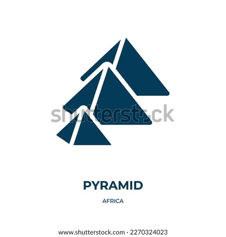 pyramid vector icon. pyramid, collection, circle filled icons from flat africa concept. Isolated black glyph icon, vector illustration symbol element for web design and mobile apps