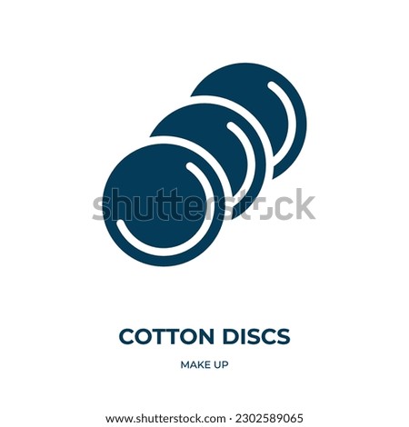 cotton discs vector icon. cotton discs, cotton, disc filled icons from flat make up concept. Isolated black glyph icon, vector illustration symbol element for web design and mobile apps