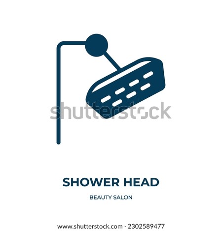 shower head vector icon. shower head, shower, bath filled icons from flat beauty salon concept. Isolated black glyph icon, vector illustration symbol element for web design and mobile apps