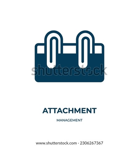 attachment vector icon. attachment, attach, message filled icons from flat management concept. Isolated black glyph icon, vector illustration symbol element for web design and mobile apps