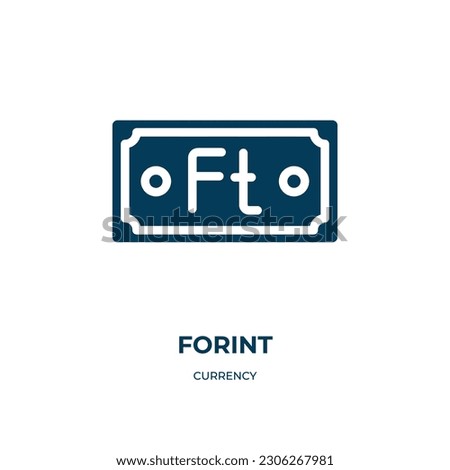 forint vector icon. forint, money, bank filled icons from flat currency concept. Isolated black glyph icon, vector illustration symbol element for web design and mobile apps