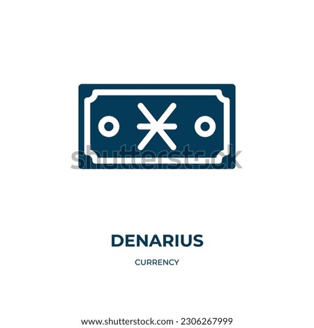 denarius vector icon. denarius, church, christian filled icons from flat currency concept. Isolated black glyph icon, vector illustration symbol element for web design and mobile apps