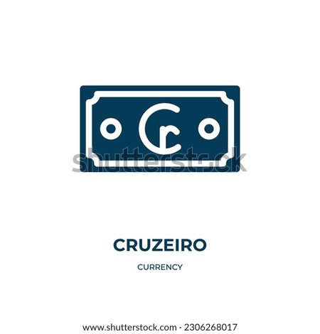 cruzeiro vector icon. cruzeiro, business, money filled icons from flat currency concept. Isolated black glyph icon, vector illustration symbol element for web design and mobile apps