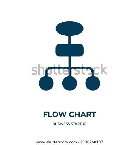 flow chart vector icon. flow chart, flow, business filled icons from flat business startup concept. Isolated black glyph icon, vector illustration symbol element for web design and mobile apps