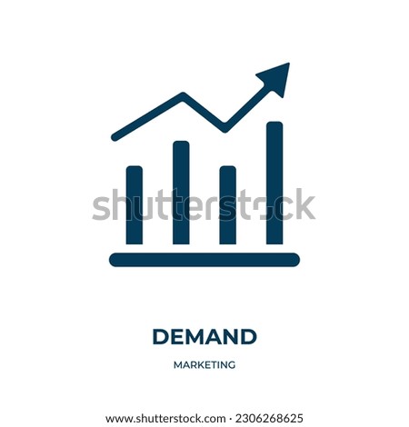 demand vector icon. demand, business, information filled icons from flat marketing concept. Isolated black glyph icon, vector illustration symbol element for web design and mobile apps