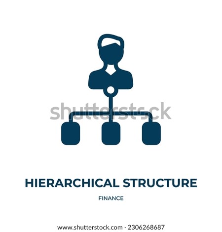 hierarchical structure vector icon. hierarchical structure, business, chart filled icons from flat finance concept. Isolated black glyph icon, vector illustration symbol element for web design and 