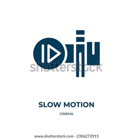 slow motion vector icon. slow motion, video, business filled icons from flat cinema concept. Isolated black glyph icon, vector illustration symbol element for web design and mobile apps