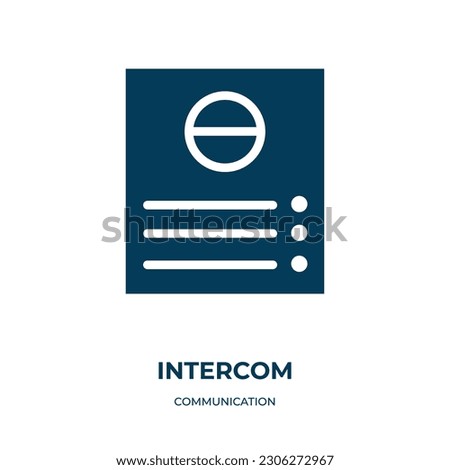 intercom vector icon. intercom, home, alarm filled icons from flat communication concept. Isolated black glyph icon, vector illustration symbol element for web design and mobile apps
