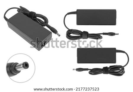 laptop power adapter, laptop accessory isolated on white background ストックフォト © 