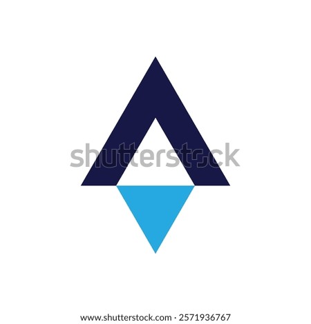 A bold, upward-pointing arrow formed by overlapping triangles, symbolizing progress and a gateway to new heights. represents stability and trust, innovation and a bright future.