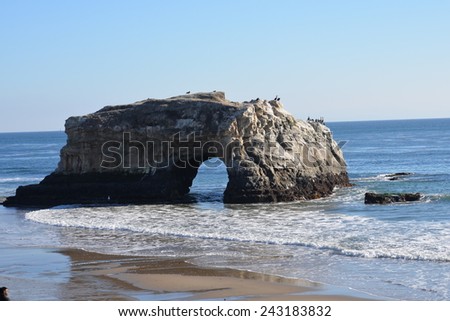 Middle Arch at Natural Bridges State Beach in Santa Cruz, CA