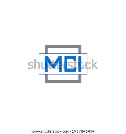 MCI initial company name monogram on White background . MCI company logo in Square shape . 