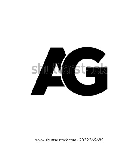 'AG' Company name initial letters Monogram. AG connected letters logo. 商業照片 © 